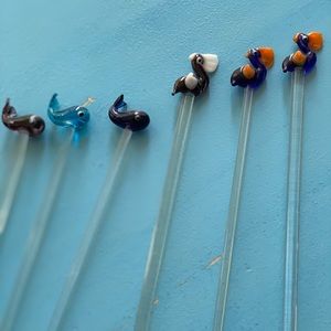 Glass drink stirrers